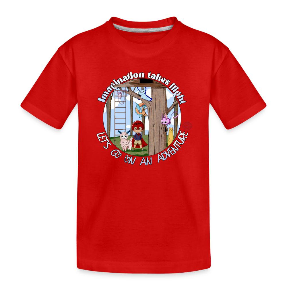 Imagination Takes Flight Collection Toddler Premium Organic T-Shirt - red