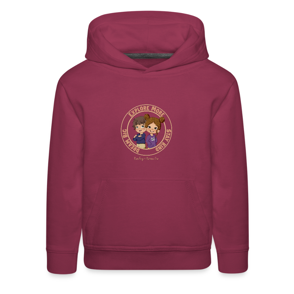 Bailey and Beau Life Kids’ Premium Hoodie - burgundy