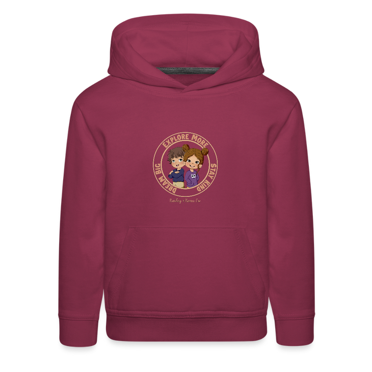 Bailey and Beau Life Kids’ Premium Hoodie - burgundy