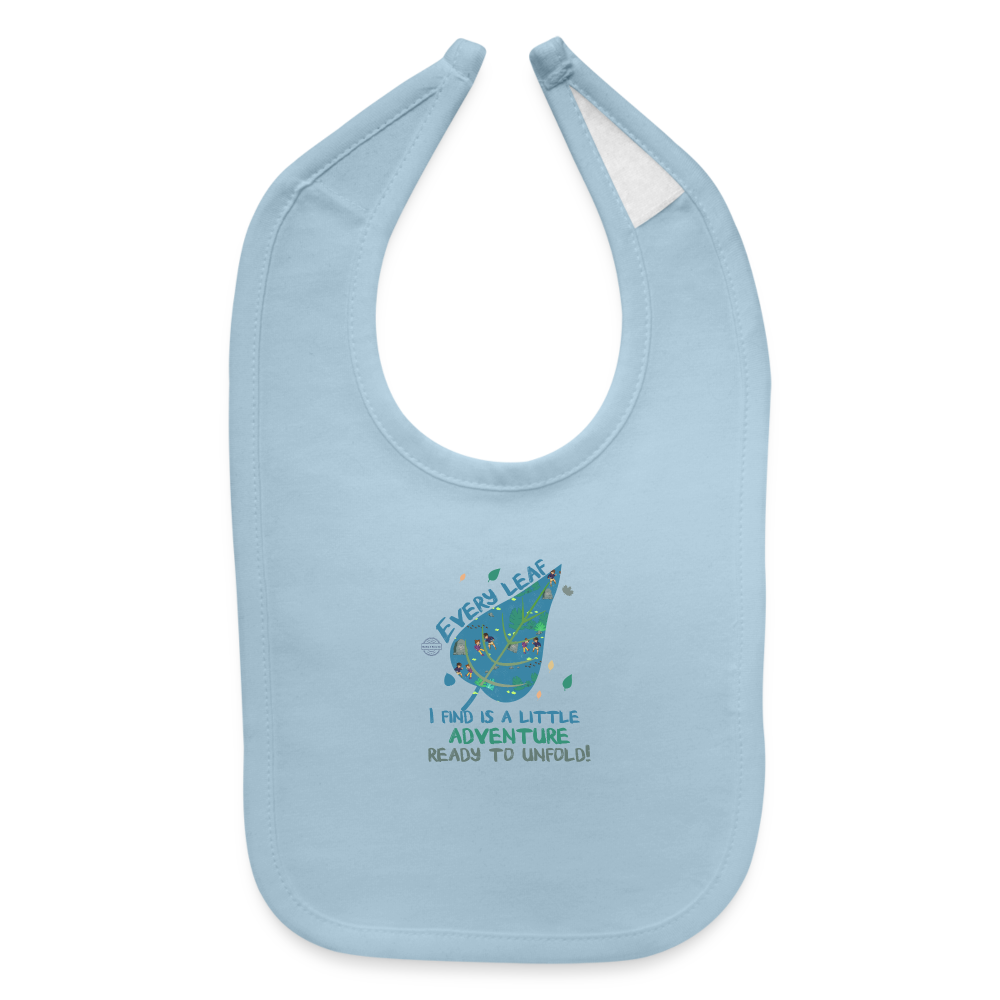 Adventurous Spirits Baby Bib - light blue