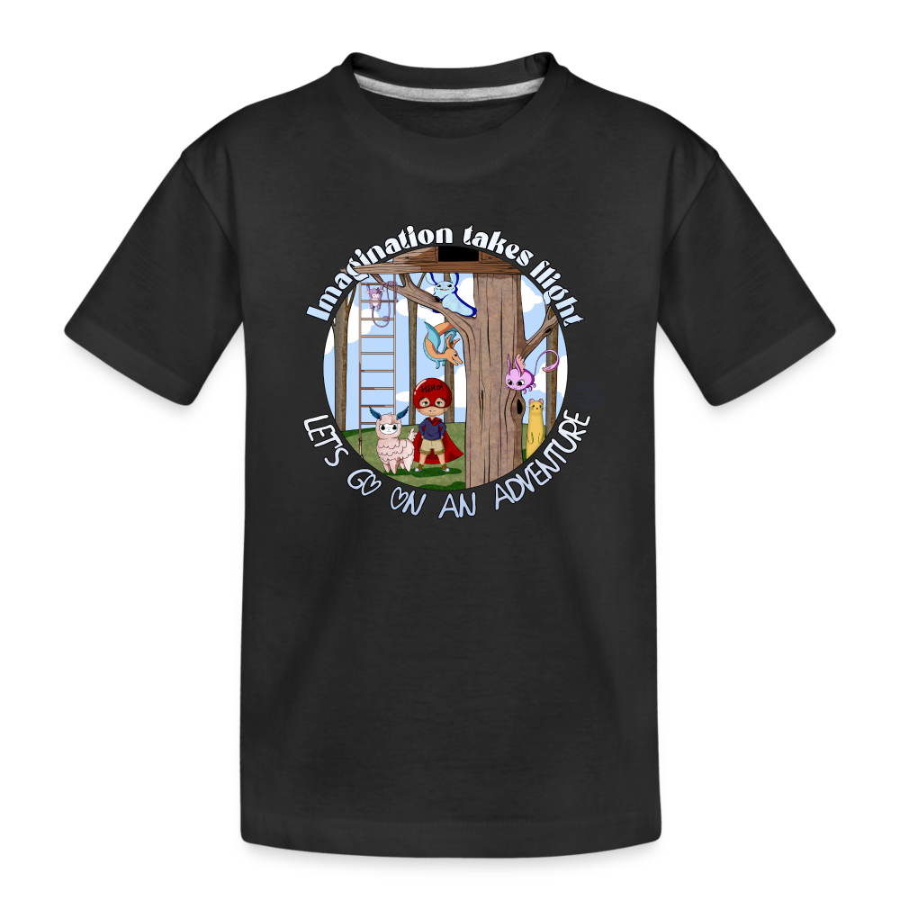 Imagination Takes Flight Collection Toddler Premium Organic T-Shirt - black
