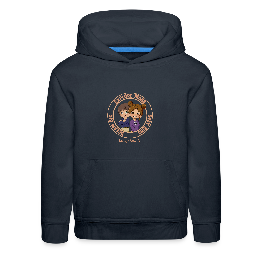 Bailey and Beau Life Kids’ Premium Hoodie - navy