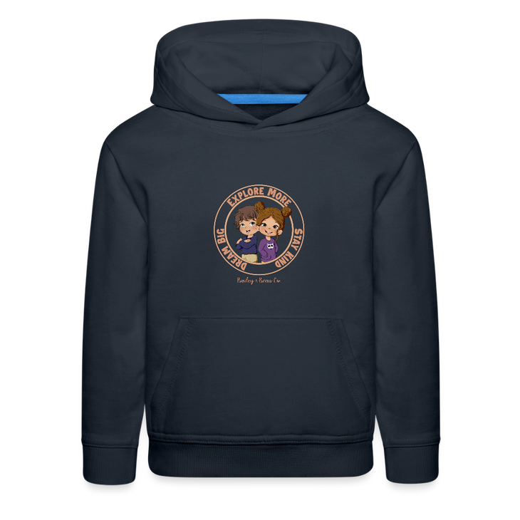 Bailey and Beau Life Kids’ Premium Hoodie - navy