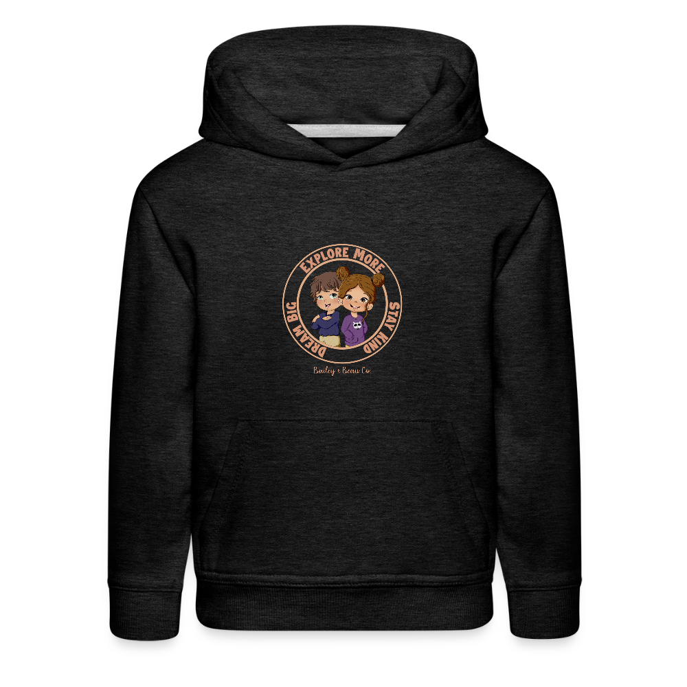 Bailey and Beau Life Kids’ Premium Hoodie - charcoal grey