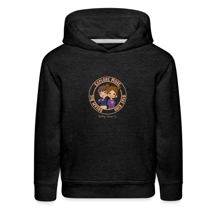 Bailey and Beau Life Kids’ Premium Hoodie - charcoal grey