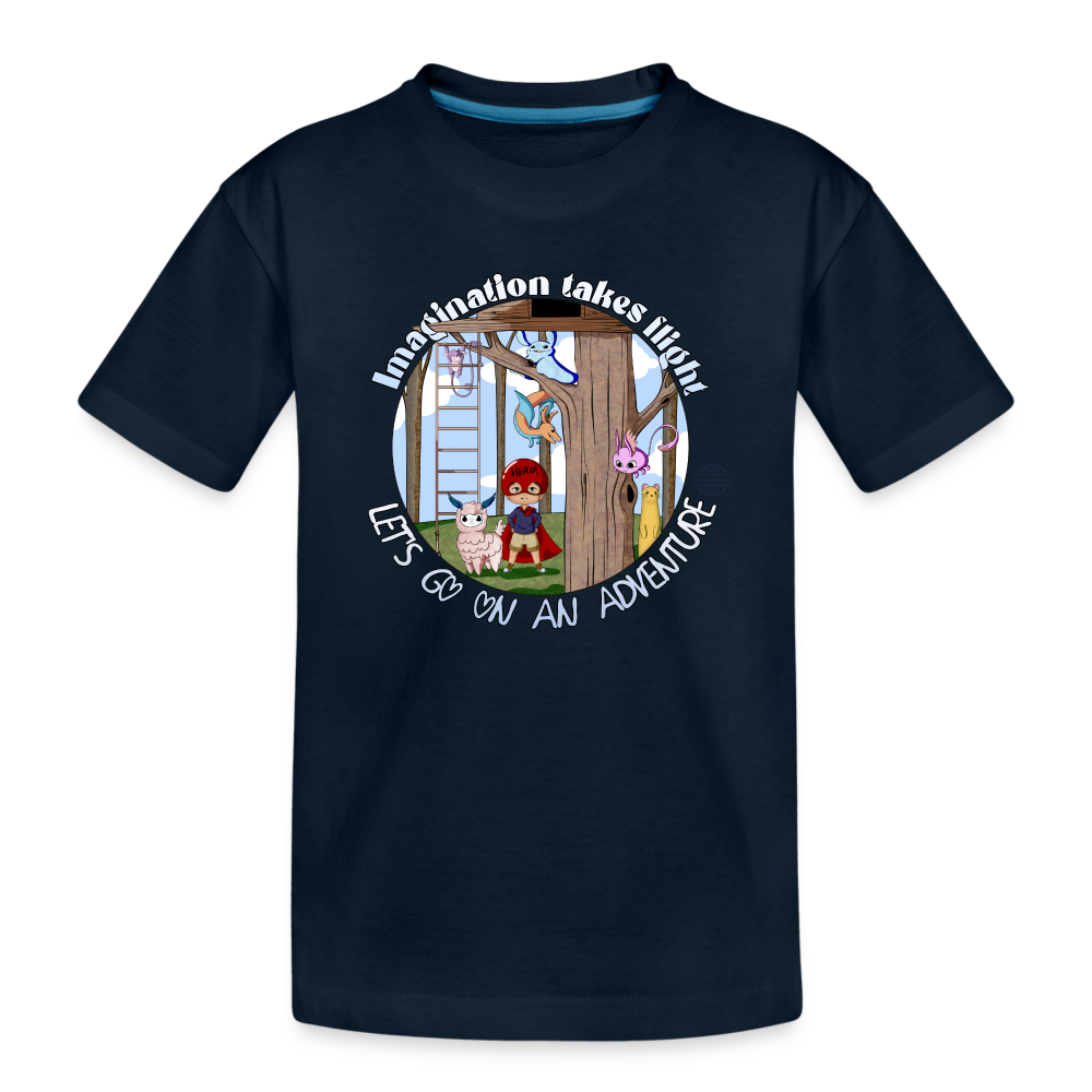Imagination Takes Flight Collection Toddler Premium Organic T-Shirt - deep navy