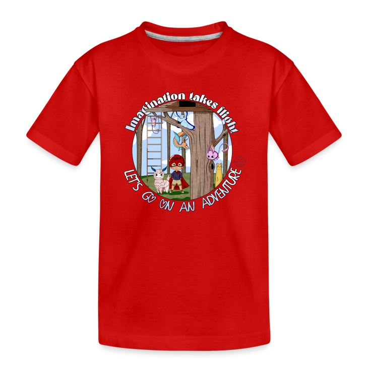 Imagination Takes Flight Collection Toddler Premium Organic T-Shirt - red