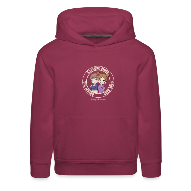 Bailey and Beau Life Kids’ Premium Hoodie - burgundy