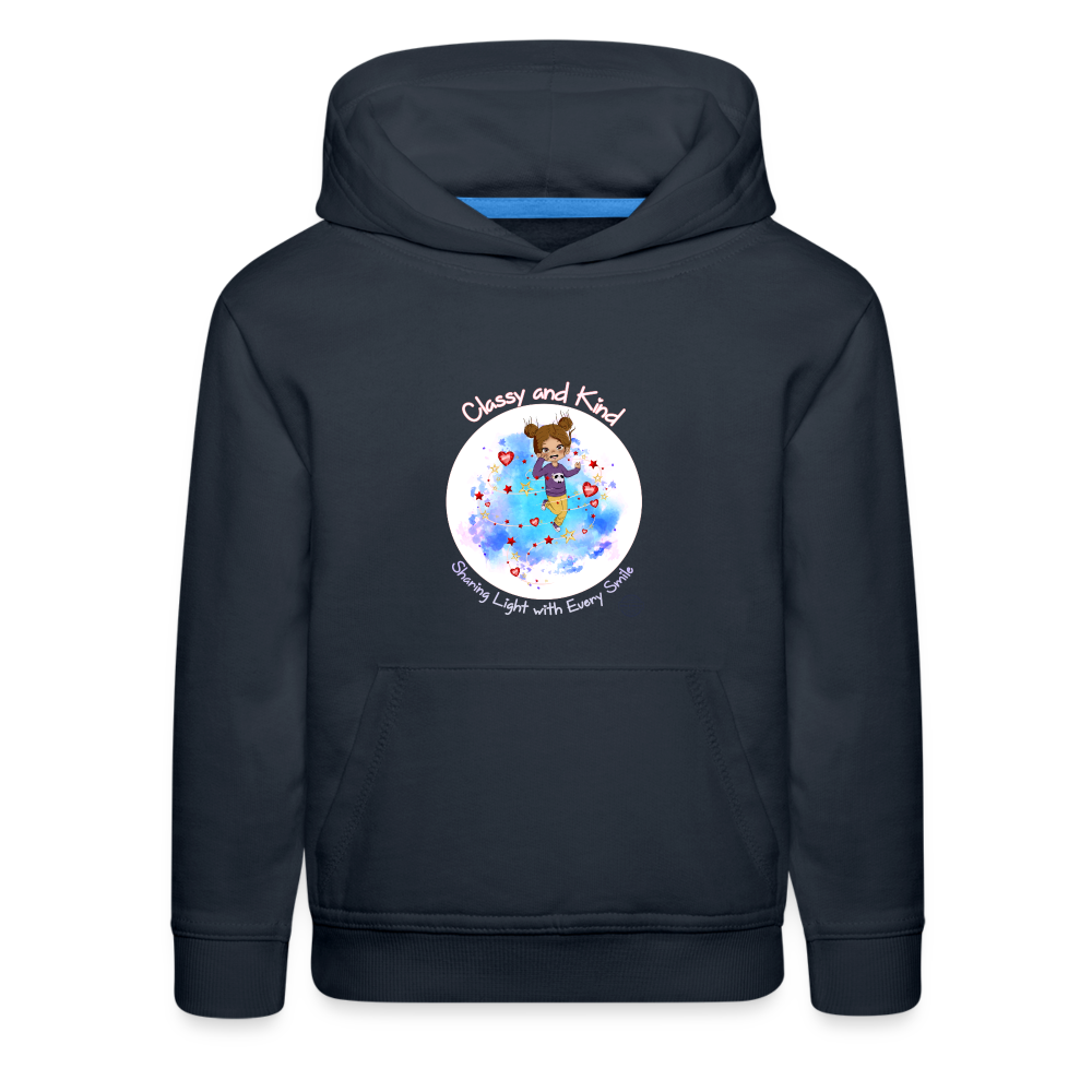 Classy and Kind Kids' Premium Hoodie - navy