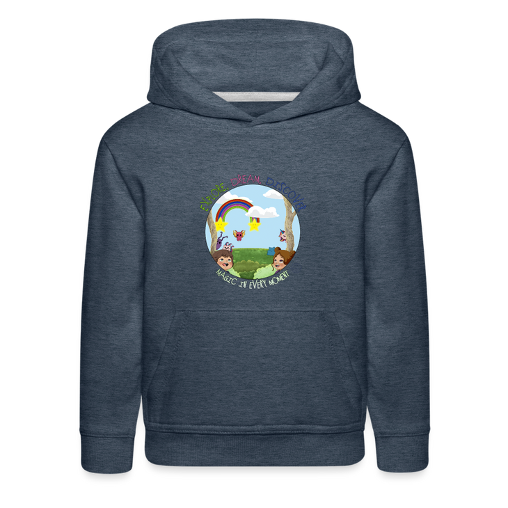 Explore Dream Discover Kids‘ Premium Hoodie - heather denim