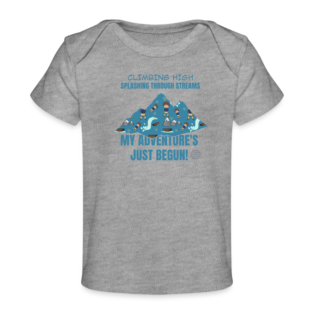 Adventure Trails Organic Baby T-Shirt - heather grey