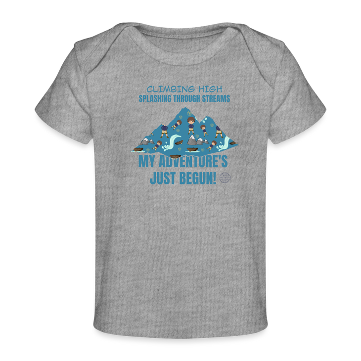 Adventure Trails Organic Baby T-Shirt - heather grey