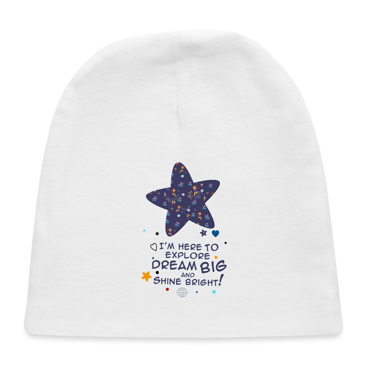 Explore Dream Discover Baby Cap - white