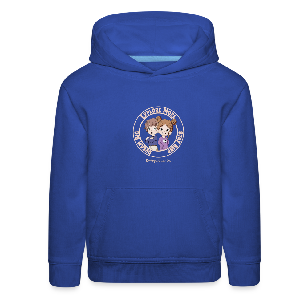 Bailey and Beau Life Kids’ Premium Hoodie - royal blue