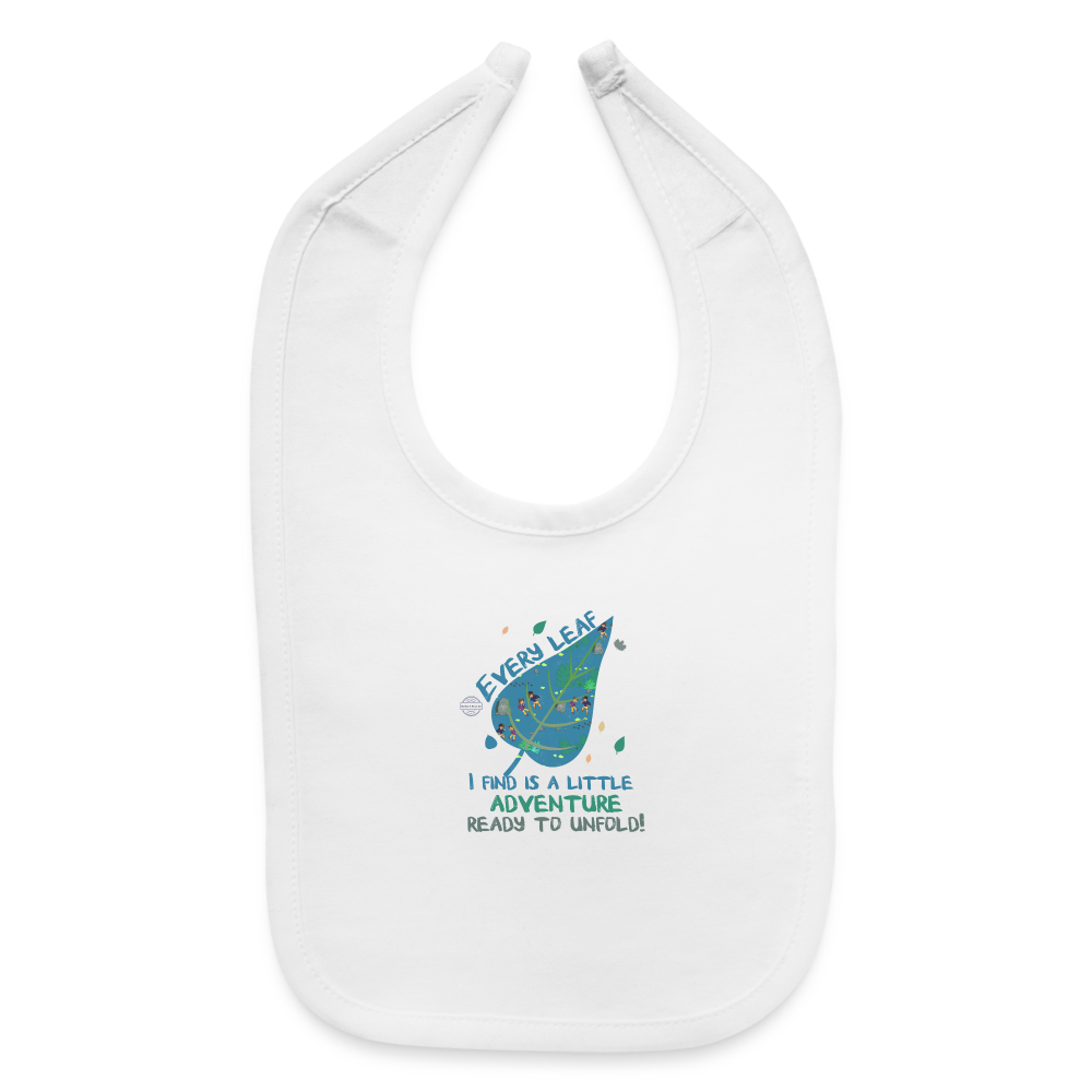 Adventurous Spirits Baby Bib - white