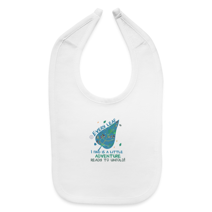 Adventurous Spirits Baby Bib - white