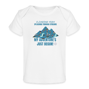 Adventure Trails Organic Baby T-Shirt - white