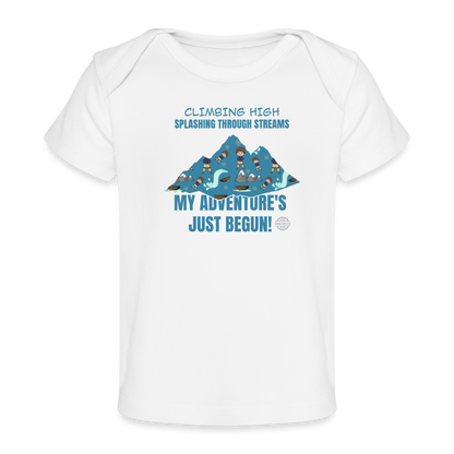Adventure Trails Organic Baby T-Shirt - white