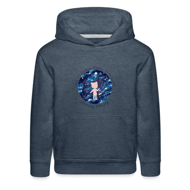 Journey into Joy Girls' Premium Hoodie - heather denim