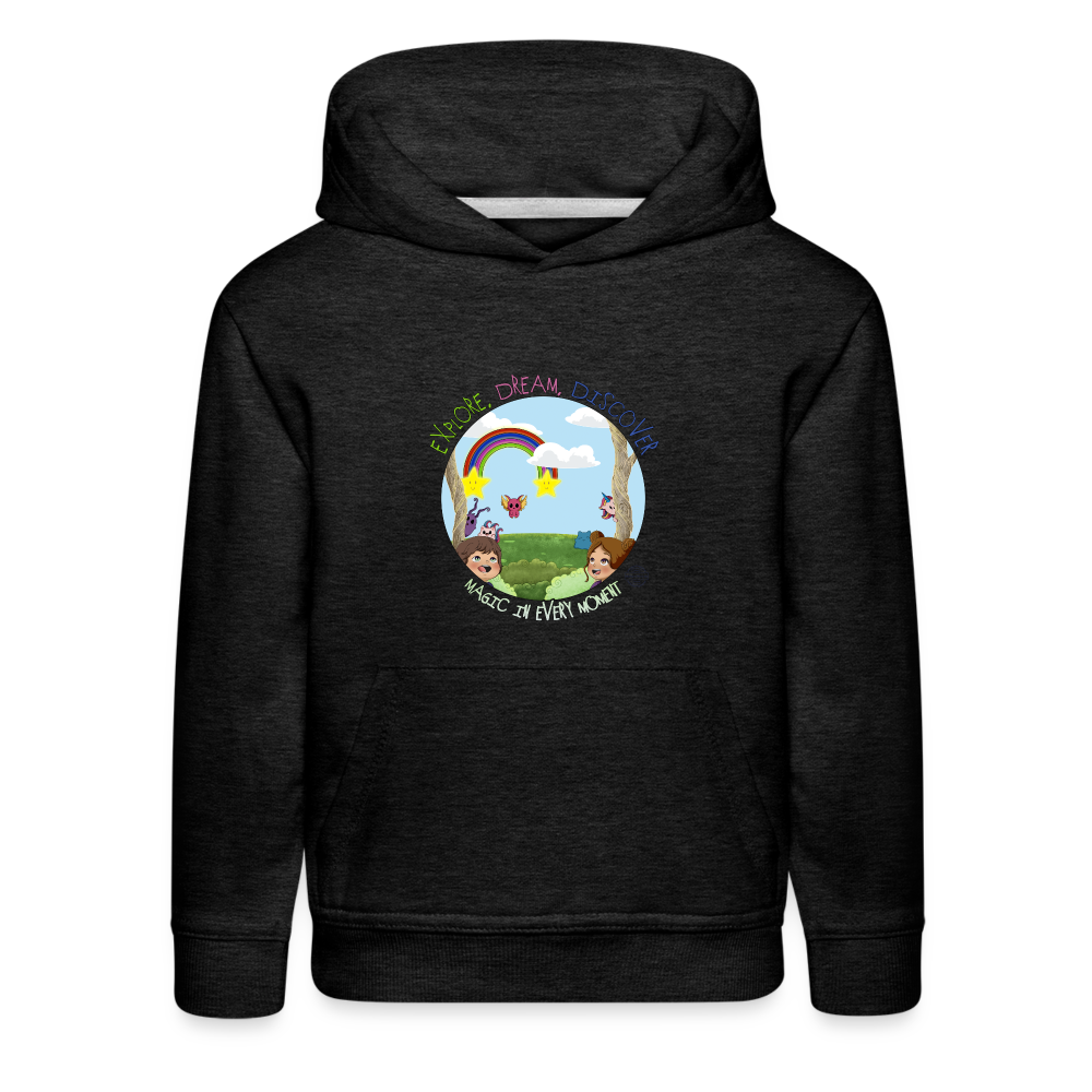 Explore Dream Discover Kids‘ Premium Hoodie - charcoal grey