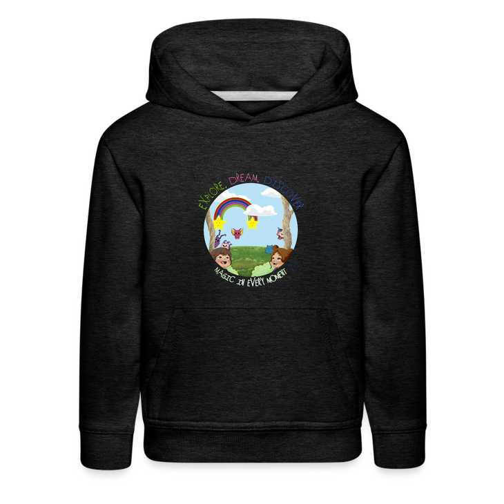Explore Dream Discover Kids‘ Premium Hoodie - charcoal grey