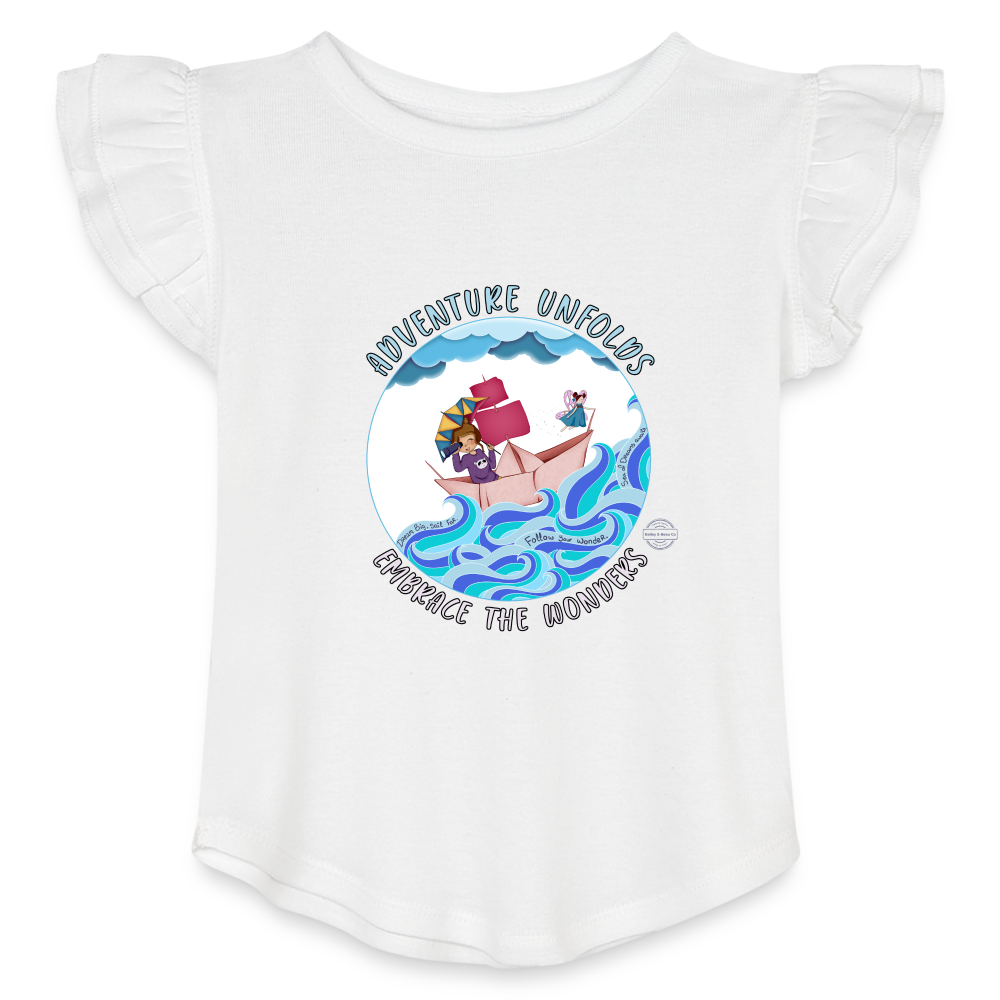 Adventure Unfolds Flutter T-Shirt - white