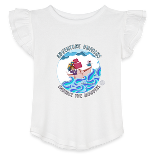 Adventure Unfolds Flutter T-Shirt - white