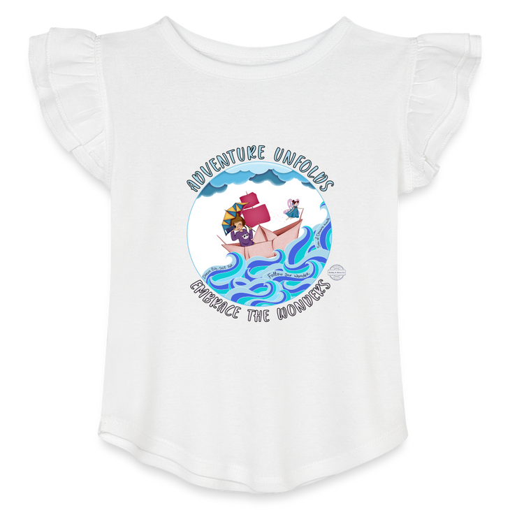 Adventure Unfolds Flutter T-Shirt - white