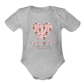 Kindness Everywhere Organic Short Sleeve Baby Onesie - heather grey