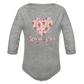Kindness Everywhere Organic Long Sleeve Baby Onesie - heather grey