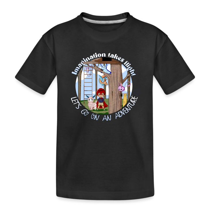 Imagination Takes Flight Collection Toddler Premium Organic T-Shirt - black