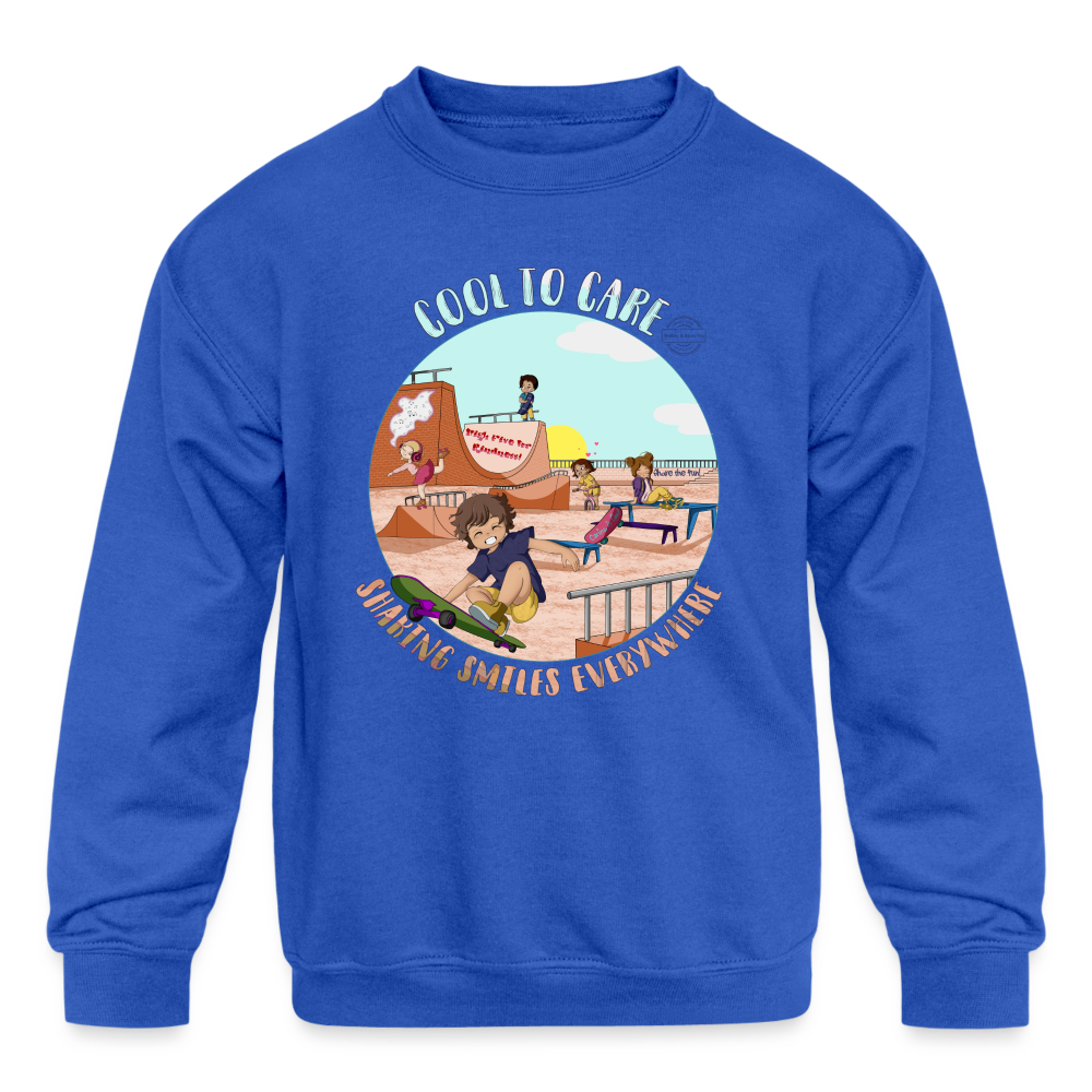 Cool to Care Kids' Crewneck Sweatshirt - royal blue