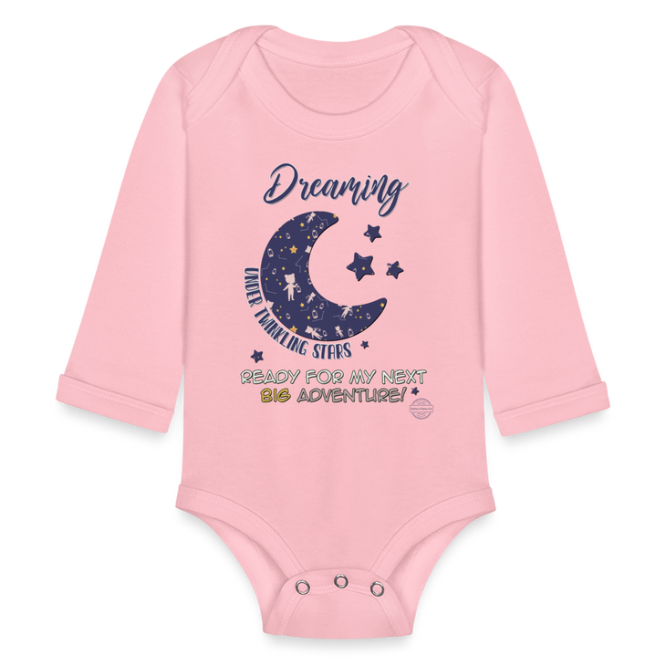 Journey of Dreams Organic Long Sleeve Onesie - light pink