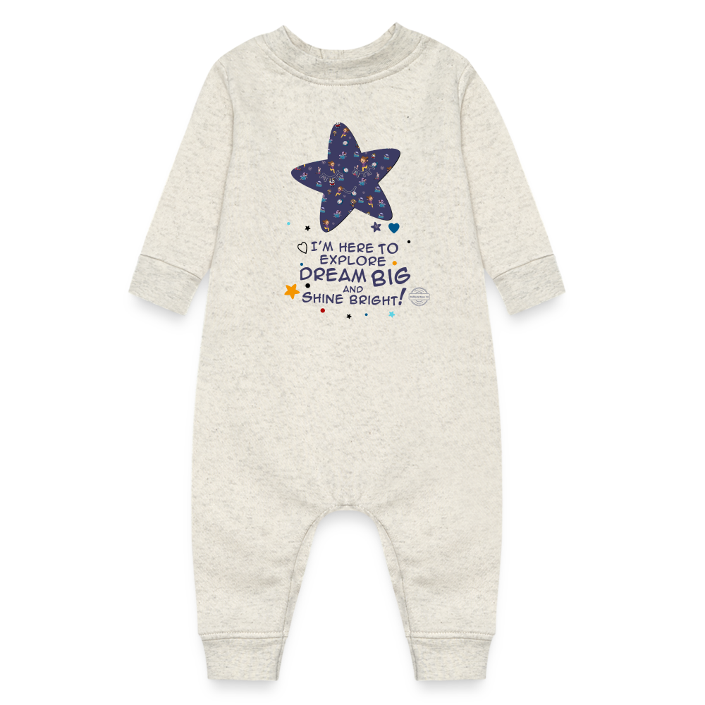 Explore Dream Discover Organic Short Sleeve Baby Onesie - white