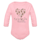 Kindness Everywhere Organic Long Sleeve Baby Onesie - light pink