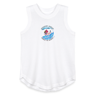 Adventure Unfolds Girls Relaxed Tank Top - white