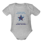 Superhero Adventures Collection Organic Short Sleeve Baby Onesie - heather grey