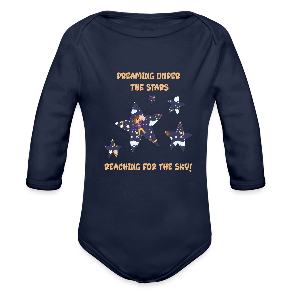 Journey of Dreams Organic Long Sleeve Onesie - white