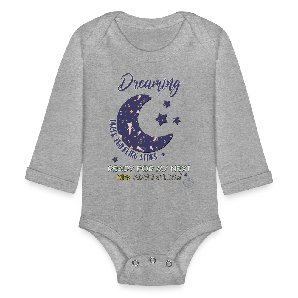 Journey of Dreams Organic Long Sleeve Onesie - heather grey