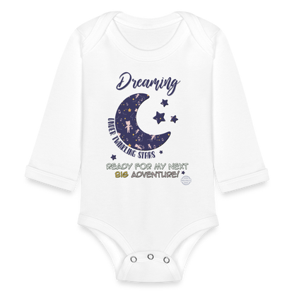 Journey of Dreams Organic Long Sleeve Onesie - white