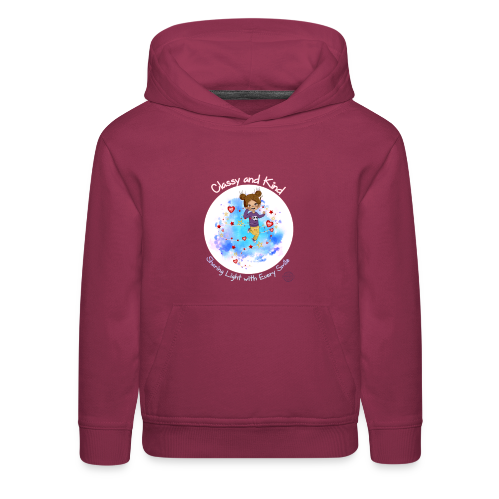 Classy and Kind Kids' Premium Hoodie - burgundy