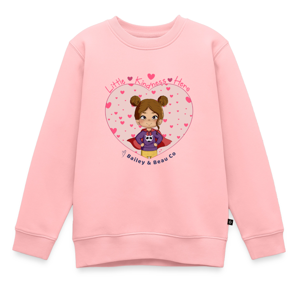 Little Kindness Hero Kids' Premium Organic Sweatshirt - rose