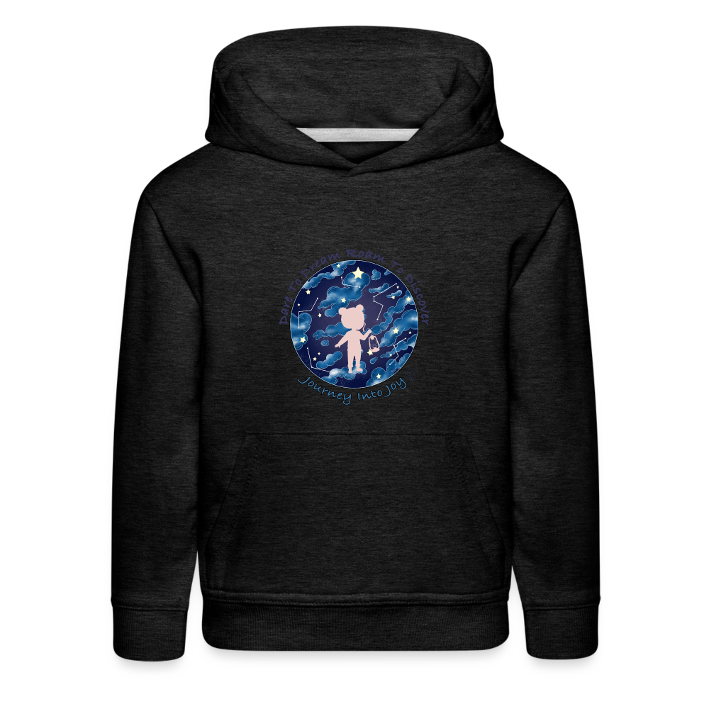 Journey into Joy Girls' Premium Hoodie - charcoal grey