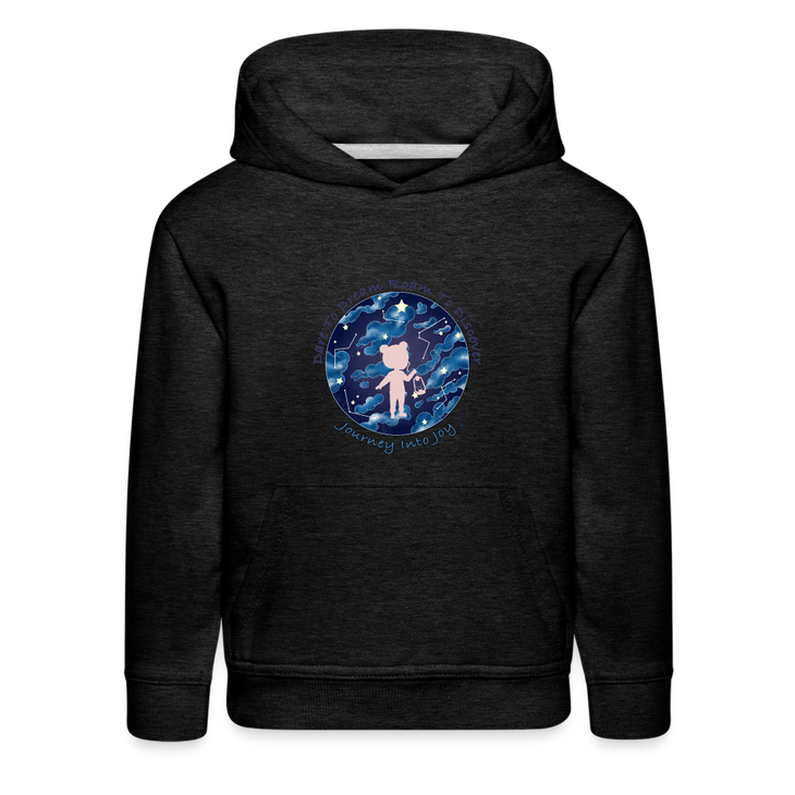 Journey into Joy Girls' Premium Hoodie - charcoal grey