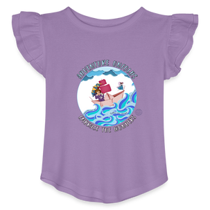 Adventure Unfolds Flutter T-Shirt - lavender