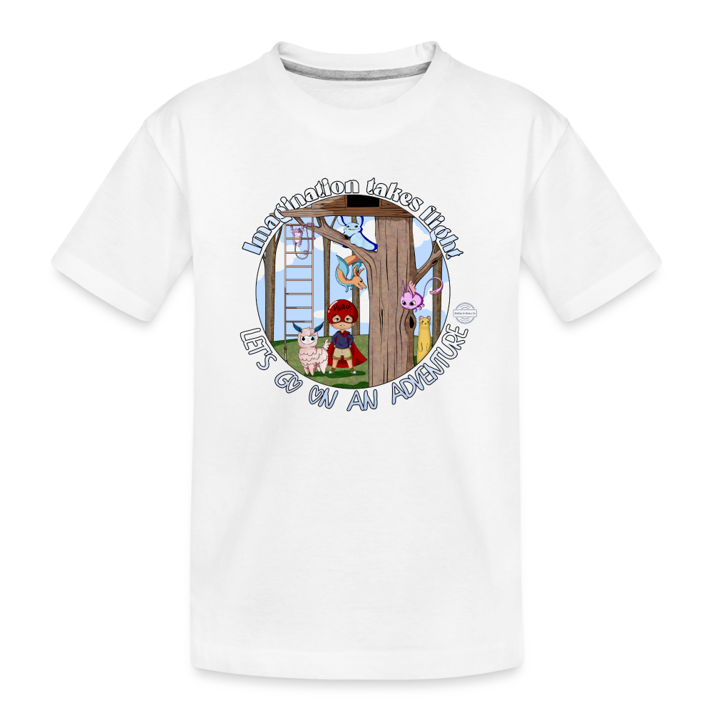 Imagination Takes Flight Collection Toddler Premium Organic T-Shirt - white