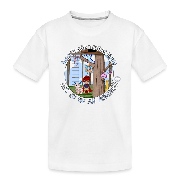 Imagination Takes Flight Collection Toddler Premium Organic T-Shirt - white