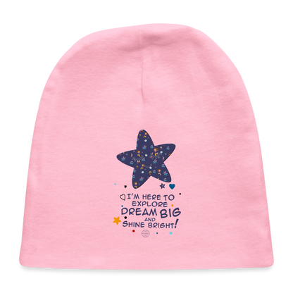 Explore Dream Discover Baby Cap - light pink